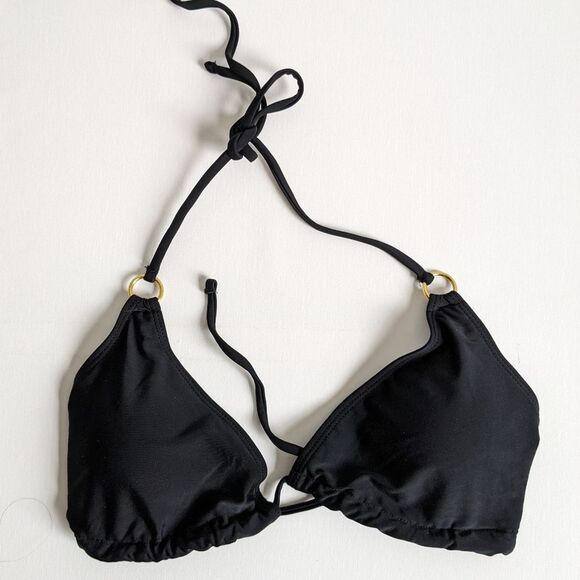 Bikini Top Bundle (3) Size Large Black White Stripe Tropical Print Size Large - Picture 3 of 8